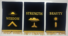 Masonic Regalia Blue Lodge Pedestal Covers Hand Embroidered Banners Fine Quality picture
