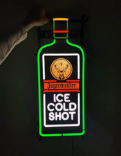 New Jagermeister LED Neon Light Ice Cold Shot Sign Green picture