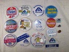 Vintage Lot of 16 Pin-back Albertson's Employee Award Recognition Buttons picture