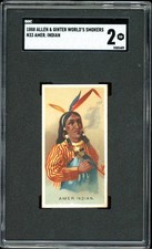 1888 Allen & Ginter World's Smokers N33 American Indian SGC 2 GD picture