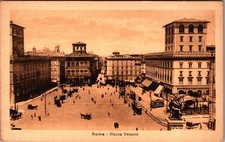 Antique Rome Piazza Venezia Italy Postcard Sepia View SIA 34909 picture