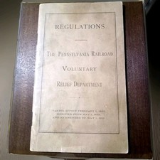 THE PENNSYLVANIA RAILROAD Regulations 1910 Voluntary Relief Department Booklet  picture
