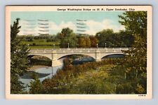 Sandusky OH-Ohio, George Washington Bridge, Antique, Vintage c1961 Postcard picture