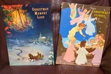2 VTG IDEALS CHRISTMAS MEMORY LANE & RELIGIOUS CHRISTMAS STORIES 4 CHILDREN BOOK picture