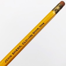 c1950s Ida Grove, Iowa John Sherk, CLU Advertising Pencil Insurance Agent IA G2 picture