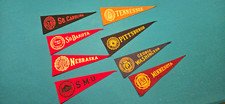 Vintage University Mini Pennants Felt Flags Lot - Tennessee, Pitt & More picture
