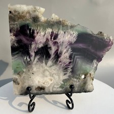 299G Rare nature Transparent Feather Fluorite slab Mineral Crystal Specimen picture
