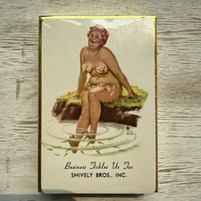 Vintage Hilda Pinup Girl Playing Cards Shively Bros Inc Advertising Sealed New picture
