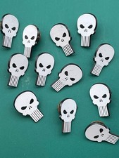 One Dozen (12) Promotional Marvel Comics Punisher Skull Pins picture