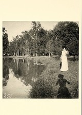 Gabriele Münter Guggenheim Museum Art Postcard - Woman By A Lake St. Louis, 1900 picture