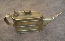 Antique Improved Spring  Thumb Pump/Feeder Oil Can picture