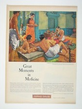 Vintage Parke-Davis Print AD Susruta Surgeon Of Ancient India 1950s Medical Hist picture