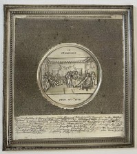 1859 DECLARATION OF INDEPENDENCE PLAQUE RARE SILVER VERSION  ANTIQUE SAM'L BLACK picture