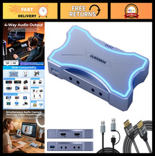 Guermok 4K HDMI Capture Card with Touch LED, Dual HDMI in/Loop-Out, USB 3.0, 4K@ picture