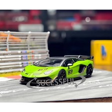 HH 1:64 Green Lamborghini Aventador SVJ LP770-4 Diecast Collectible Car Model picture