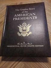 American Presidents Danbury Mint HB 543 pg book collector Silver Ingots Edition picture