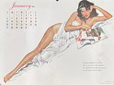 Ernest Chiriacka January 1952 Esquire Pin Up Calendar Original Vintage picture