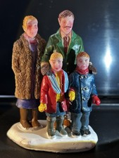 Lemax Carole Towne Out To Dinner Family Resin Figurine Hand Painted 2006 3in picture