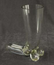 Vintage Crystal TOSCANY Footed CORNUCOPIA Horn Flower Vase 7.75