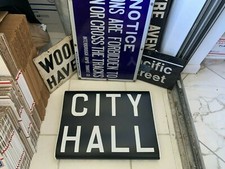 IRT NY NYC SUBWAY MYLAR ROLL SIGN ART CITY HALL LOWER MANHATTAN BROOKLYN BRIDGE picture