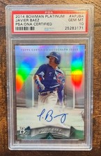 2014 BOWMAN PLATINUM PROSPECT AUTOS #AP-JBA JAVIER BAEZ PSA 10 CUBS METS TIGERS picture