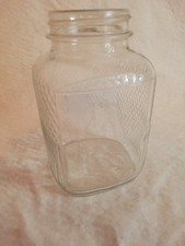 Vintage 1930s Owen's Illinois Waffle Diamond Pattern Hoosier Coffee Jar picture