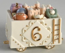 Lenox Happy Birthday Express SENSATIONAL SIX Ivory Porcelain Train Car 24K Gold picture