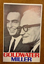 1964 Barry Goldwater William Miller Campaign Poster Cardboard Window Card 11x17 picture