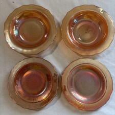 Vintage Federal Marigold Carnival Glass: Normandie 8 Pieces picture