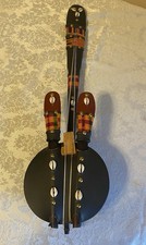 African Gourd Guitar Made In Ghana Hand Carved Folk Art picture