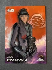 2025 Topps Chrome Star Wars Zam Wesell Aurebesh Orange /25  picture