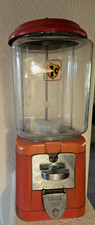 Vintage  Bell National Oak Acorn 1 CENT Gumball Vending Machine With Key picture