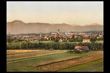 Photo:Rosenheim Upper Bavaria Germany 1890s General View Color Photochrom picture