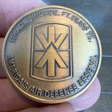 1990-1991 Desert Storm 11th ADA Brigade Fort Bliss Texas Challenge Coin picture