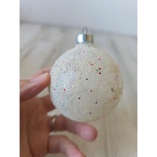 Vintage franke confetti ball Mica glass ornament Xmas tree picture