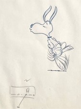 Vtg Charlie Brown Peanuts Snoopy Hand-Drawn Production Cel Framed HAPPY DANCE picture