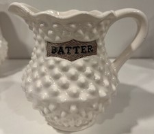 Vtg Shafford Co White Hobnail Milk Glass Batter 8165 Japan picture