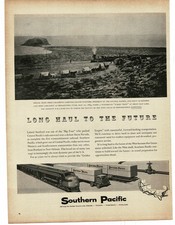 1959 Southern Pacific Railroad 19th Century Passenger Train passes wagons Ad picture