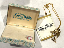 VAN DELL SNOW WHITE GRUMPY PENDANT STERLING SILVER GOLD VERMEIL Necklace NEW BOX picture