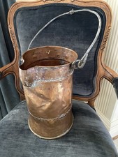 Late 18th/Early 19th Century Large Hammered Cramp Seam Copper & Iron Pitcher picture
