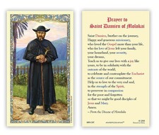 St Damien of Molokai Laminated Holy Prayer Card Father Damien picture