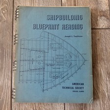 Vintage 1942 Shipbuilding Blueprint Reading Training Instruction Manual Read picture