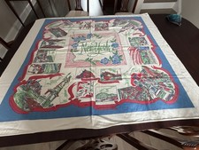 1950’s Souvenir Vintage New York City Tablecloth picture