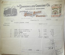 1917 Billhead receipt, Dannemiller Grocery Co to Ehlers General Store, Zoarville picture