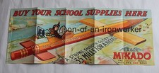 vintage original 1920s - 1930s  Eagle Mikado Pencils advertising poster set of 2 picture