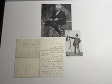SIR HIRAM STEVENS MAXIM -  DOCUMENT SIGNED 1895 Machine Gun Inventor picture