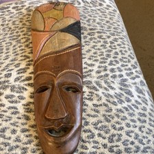 Hand-Carved African Tribal Wooden Mask. 16