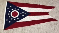 Vintage Paramount Flag Co Ohio State Burgee Flag 3x5 Ajax 100% Cotton Canvas picture