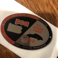 Vintage Original Porsche PCA Parade Grill Badge 1963 Eastern PA picture