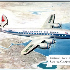 c1950s Miami, USA Eastern Air Lines Super-Constellation 88-Passenger Plane A359 picture